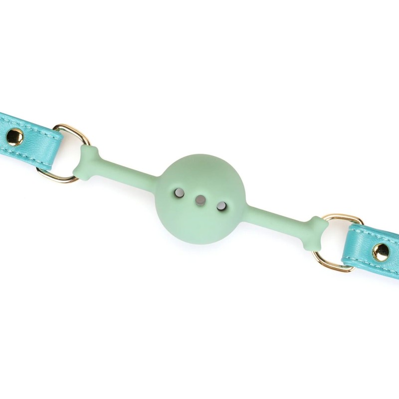 Кляп Liebe Seele Blue Lamb Leather Ball Gag with Velvet Lining