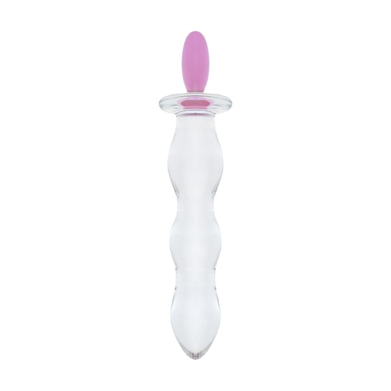 Скляний анальний ланцюжок Gildo Glass Butt Plug Heart Shape No. 35