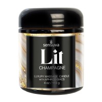 Масажна свічка Sensuva Lit Champagne Massage Candle 113г
