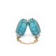 Наручники Liebe Seele Blue Lamb leather Wrist Cuffs with Velvet Lining