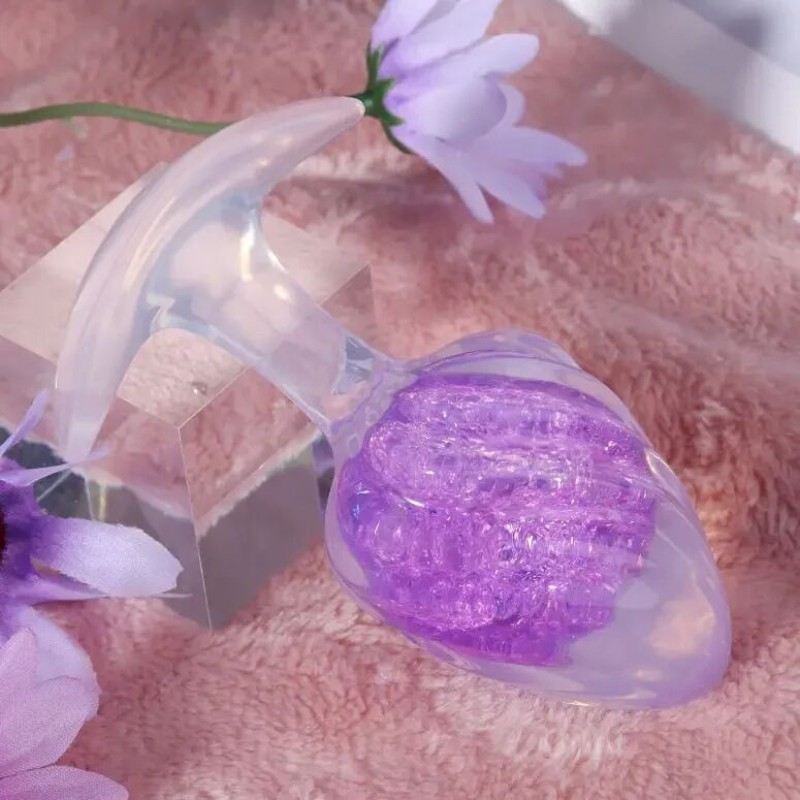 Анальна пробка Liebe Seele Icecream-shaped Crystal Anal Plug - Purple Small