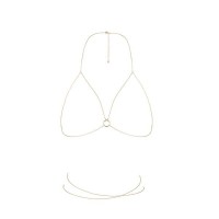 Ланцюжок портупея Bijoux Indiscrets Magnifique Bra Chain - Gold, прикраса на тіло