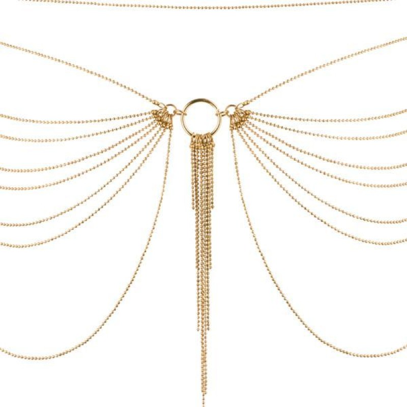 Ланцюжок на трусики або ліф Bijoux Indiscrets MAGNIFIQUE Waist Chain - Gold, прикраса на тіло
