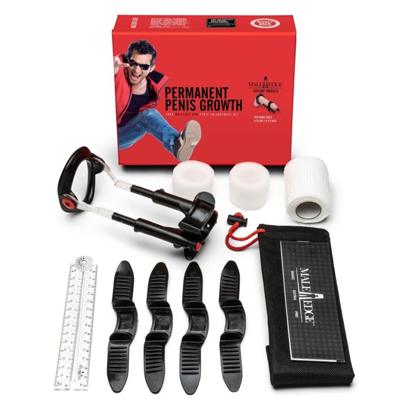 Экстендер для увеличения члена Male Edge Pro, ремешковый, масса всего 65 г, прочный пластик