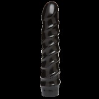 Дилдо Doc Johnson CodeBlack - 8 Inch Raging Vac-U-Lock із стимулювальним рельєфом, діаметр 3,8 см