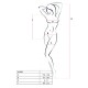 Бодістокінг Passion BS064 One Size, White, боді, закрите плече, відкритий доступ