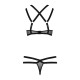Комплект білизни Passion Exclusive HAGAR SET S/M, black, стрепи, трусики та ліф