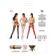 Мереживні колготки-бодістокінги Passion S014 One Size, White, імітація панчіх та пояса з гартерами