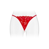Трусики-стринги с жемчужной ниткой Fashion Secret VENUSINA Red