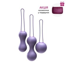 Набір вагінальних кульок Je Joue - Ami Purple, діаметр 3,8-3,3-2,7см, вага 54-71-100гр  + подарунок косметичка
