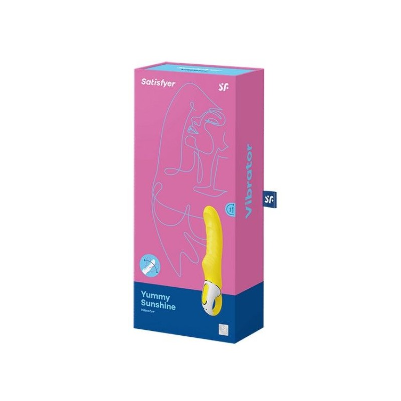Потужний вібратор Satisfyer Vibes Yummy Sunshine з гнучким стовбуром і стимул. рельєфом, 12 режимів