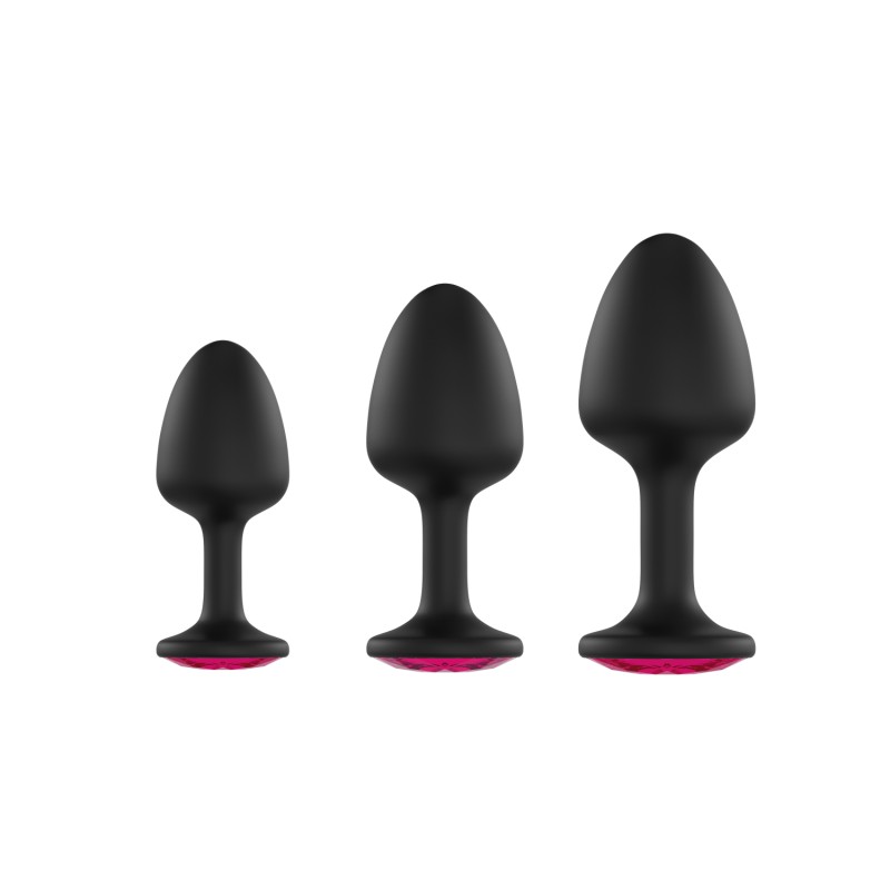 Анальна пробка Dorcel Geisha Plug Ruby L з кулькою всередині, створює вібрації, макс. діаметр 4 см