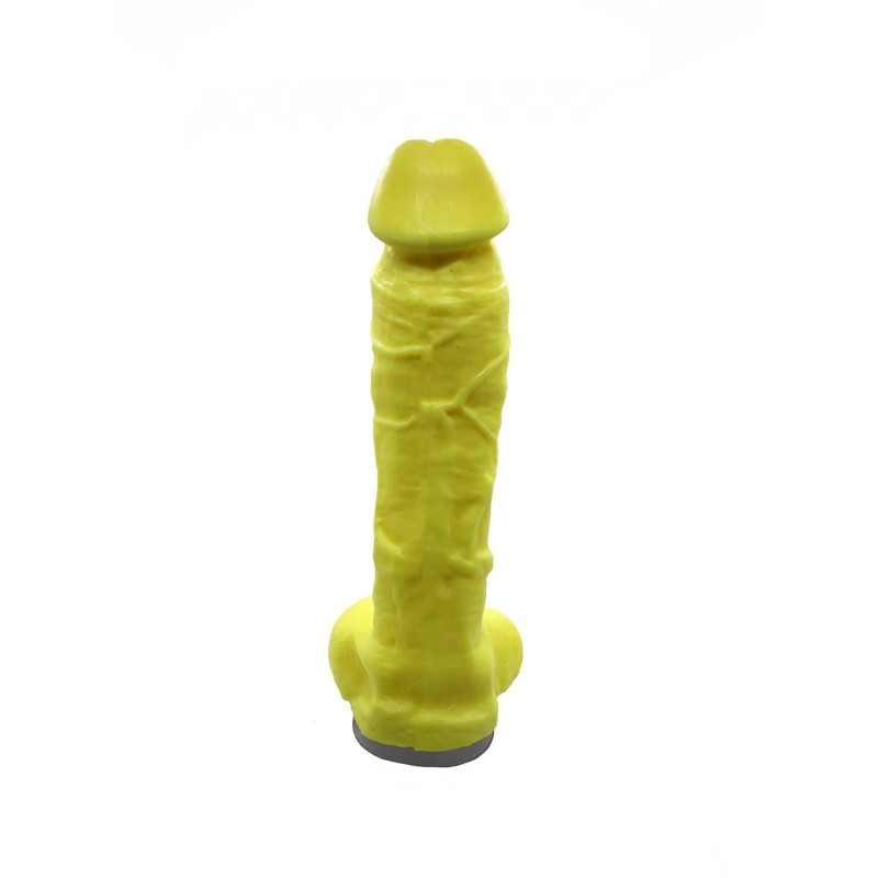 Крафтове мило-член із присоскою Чистий Кайф Yellow size XL, натуральне