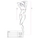 Бодістокінг Passion BS033 white, сукня-сітка на бретелях, прозора