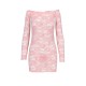 Прозора сорочка з довгим рукавом Passion YOLANDA CHEMISE L/XL, pink, трусики