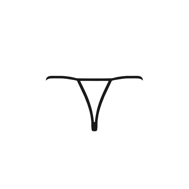 Трусики кружевные с доступом Passion Exclusive VIOLANTE THONG XXL/XXXL, black
