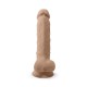 Фалоімітатор SilexD Vetus Flesh (MODEL 1 size 8in), двошаровий, силікон + Silexpan, діаметр 4,2см