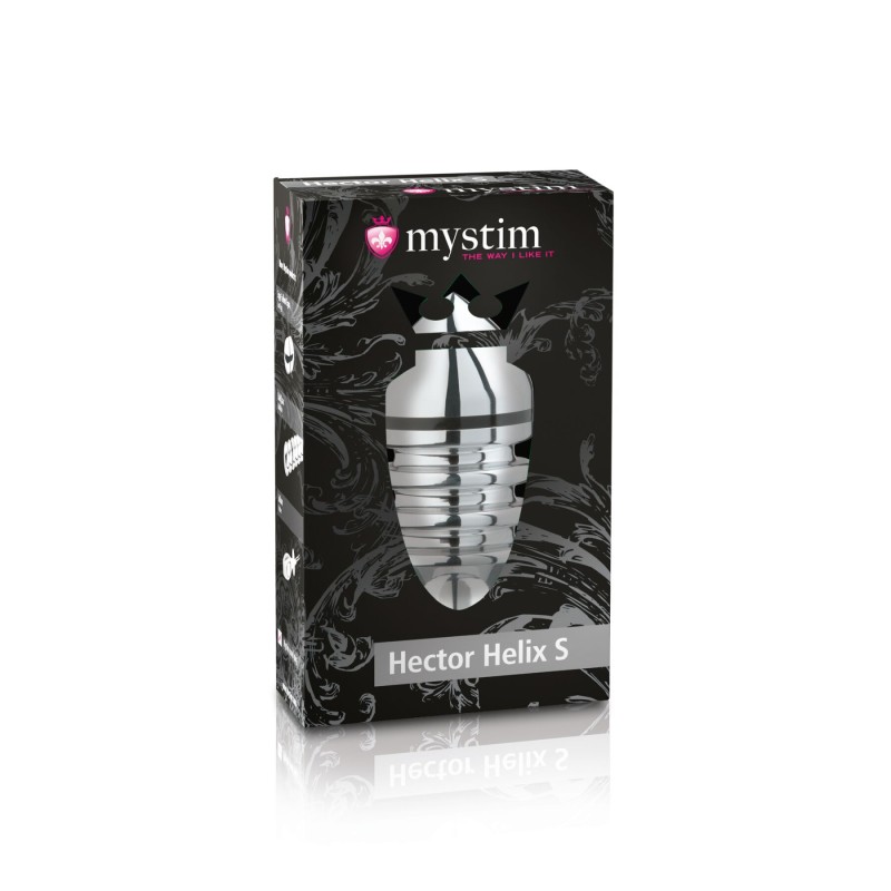 Металева анальна пробка Mystim Hector Helix S для електростимулятора, діаметр 4 см