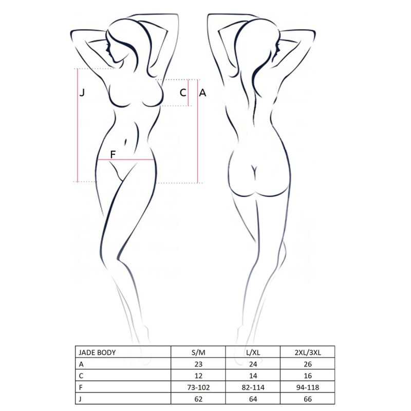 Откровенное боди с элементами стреп Passion Exclusive JADE BODY XXL/XXXL, black