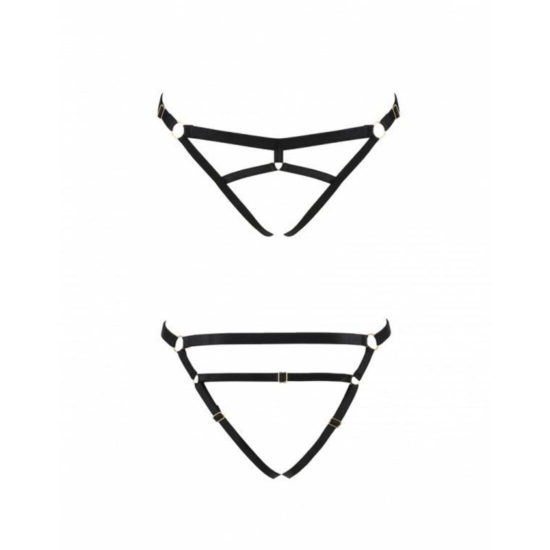 Трусики-стрінги зі стреп Passion Exclusive KELIS THONG S/M, black
