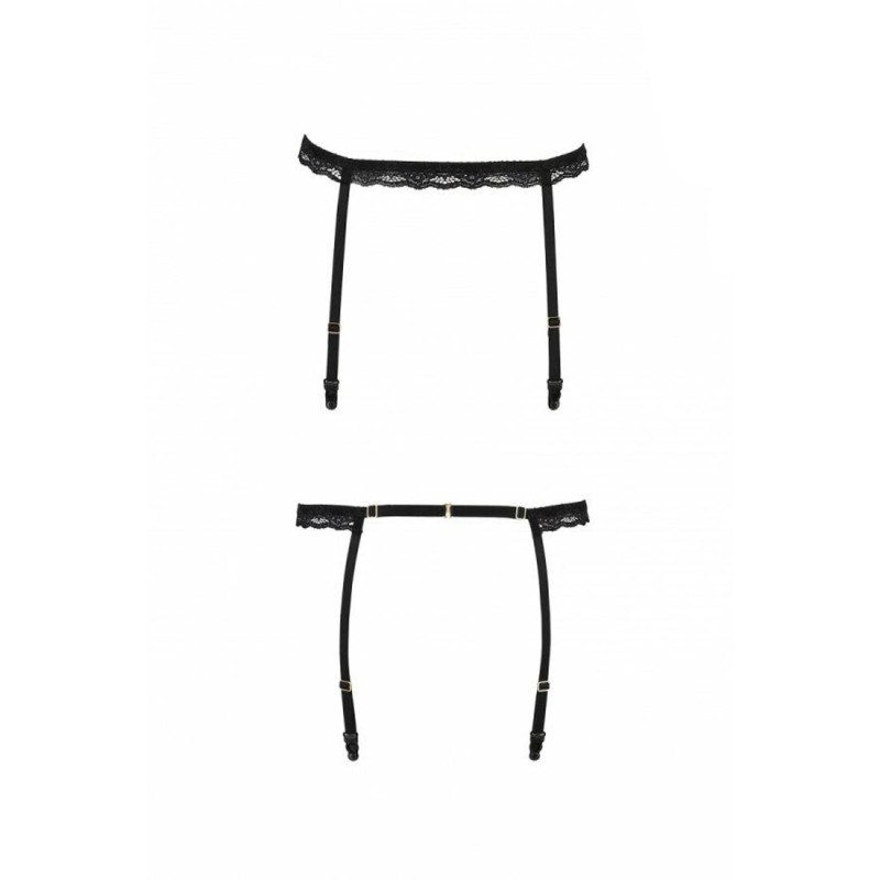 Пояс-стрепи для панчіх Passion Exclusive SHELLY GARTER BELT L/XL, black