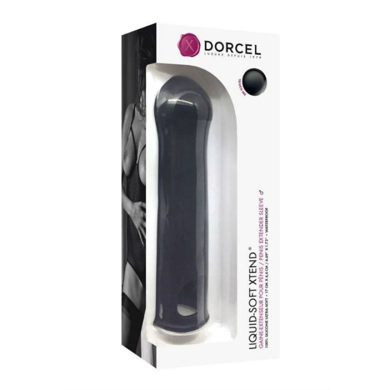 Подовжувальна насадка на член Dorcel LIQUID-SOFT XTEND (до + 3,8см), з кільцем для мошонки