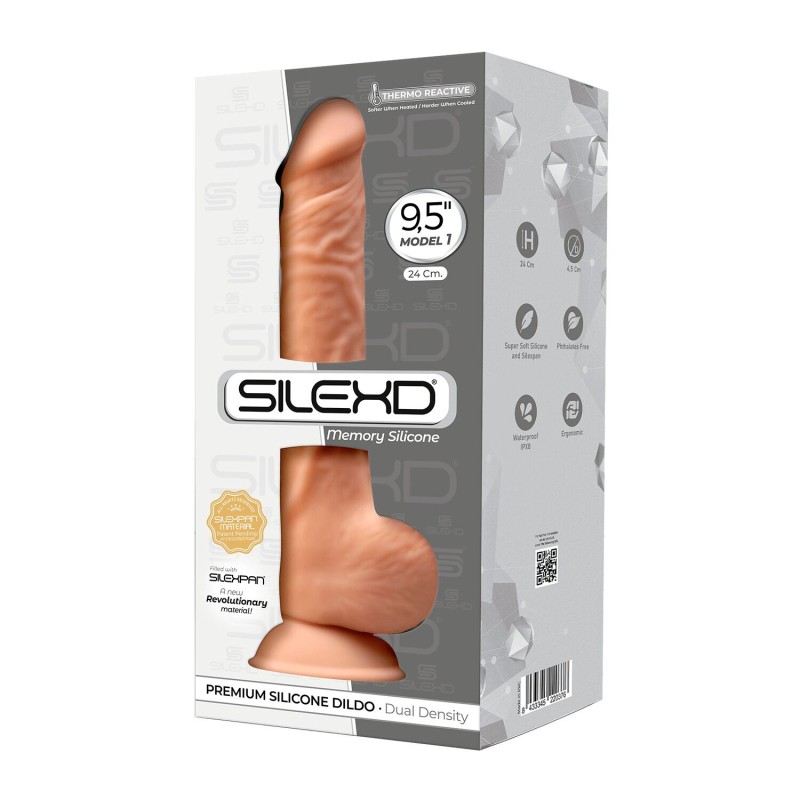 Фалоімітатор SilexD Kevin Flesh (MODEL 1 size 9.5in), двошаровий, силікон + Silexpan, діаметр 4,5 см