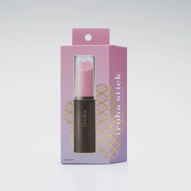 Вібратор-помада IROHA STICK Black, плавне збільшення потужності