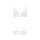 Еластичний топ з мереживом Passion PS001 TOP M, white