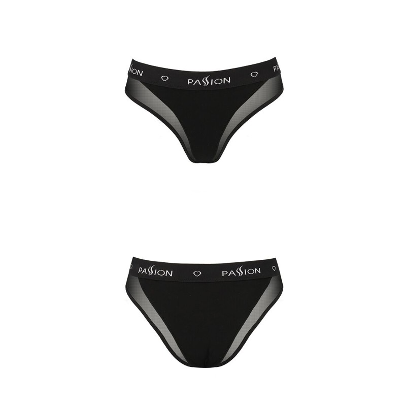 Трусики з прозорою вставкою Passion PS002 PANTIES S, black