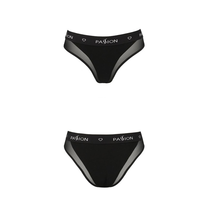 Трусики з прозорою вставкою Passion PS002 PANTIES XL, black