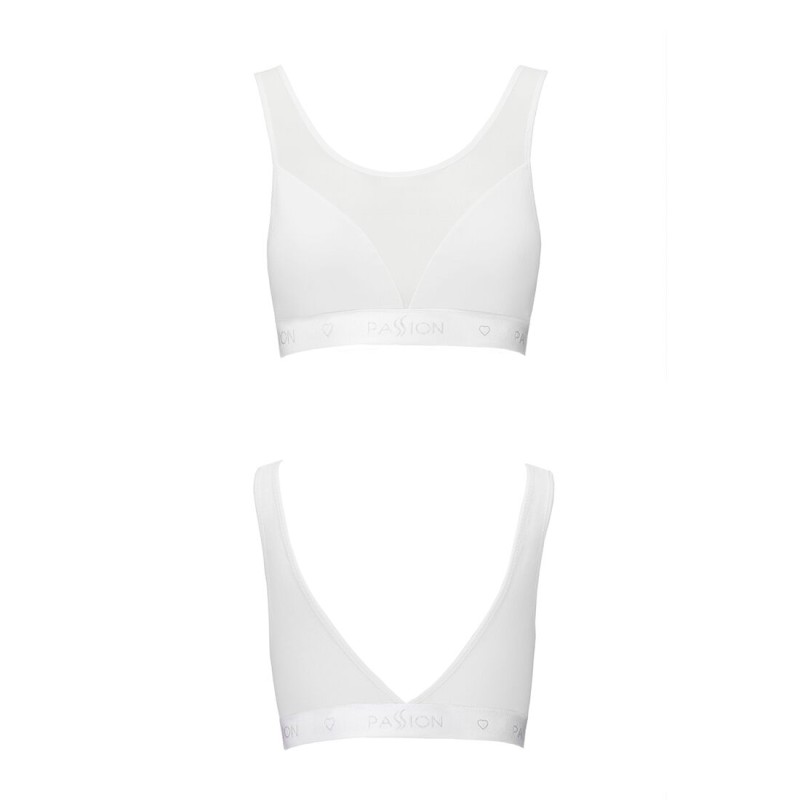 Топ з прозорою вставкою Passion PS002 TOP S, white