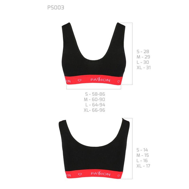 Спортивний топ на широких бретелях Passion PS003 TOP M, black