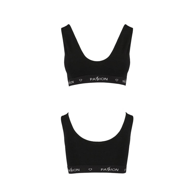 Спортивний топ з широкою гумкою Passion PS004 TOP M, black