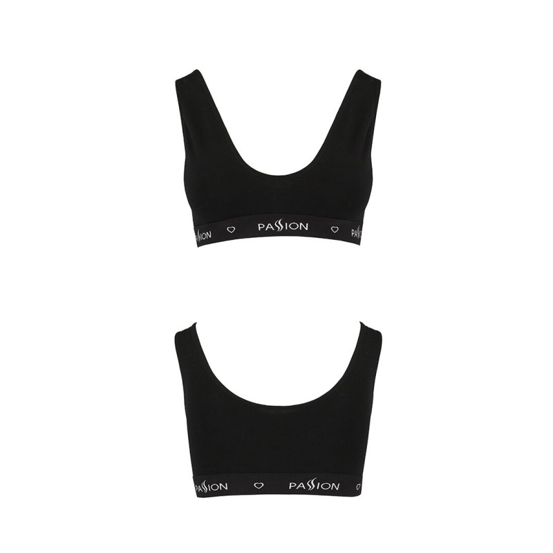 Спортивний топ з широкою гумкою Passion PS004 TOP XL, black