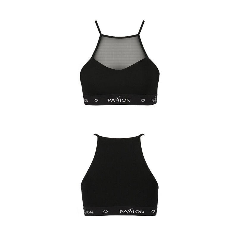 Спортивний топ з прозорою вставкою Passion PS006 TOP XL, black