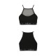 Спортивний топ з прозорою вставкою Passion PS006 TOP XL, black