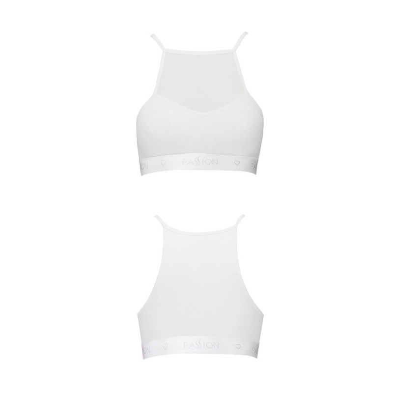 Спортивний топ з прозорою вставкою Passion PS006 TOP M, white