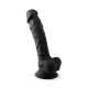 Фалоімітатор SilexD Vetus Black (MODEL 1 size 8in), двошаровий, силікон + Silexpan, діаметр 4,2см