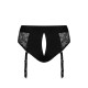 Мереживні труси для страпону з підв'язками для панчох Strap-On-Me DIVA HARNESS - M