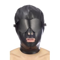 Капюшон для БДСМ со съемной маской Fetish Tentation BDSM hood in leatherette with removable mask