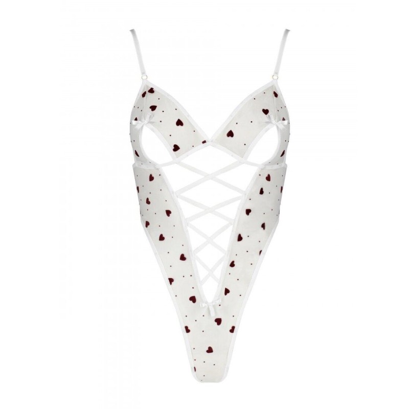 Эротическое боди с рисунком Passion LOVELIA BODY L/XL, white