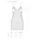 Сорочка з вирізами на грудях, стрінги Passion LOVELIA CHEMISE S/M, white