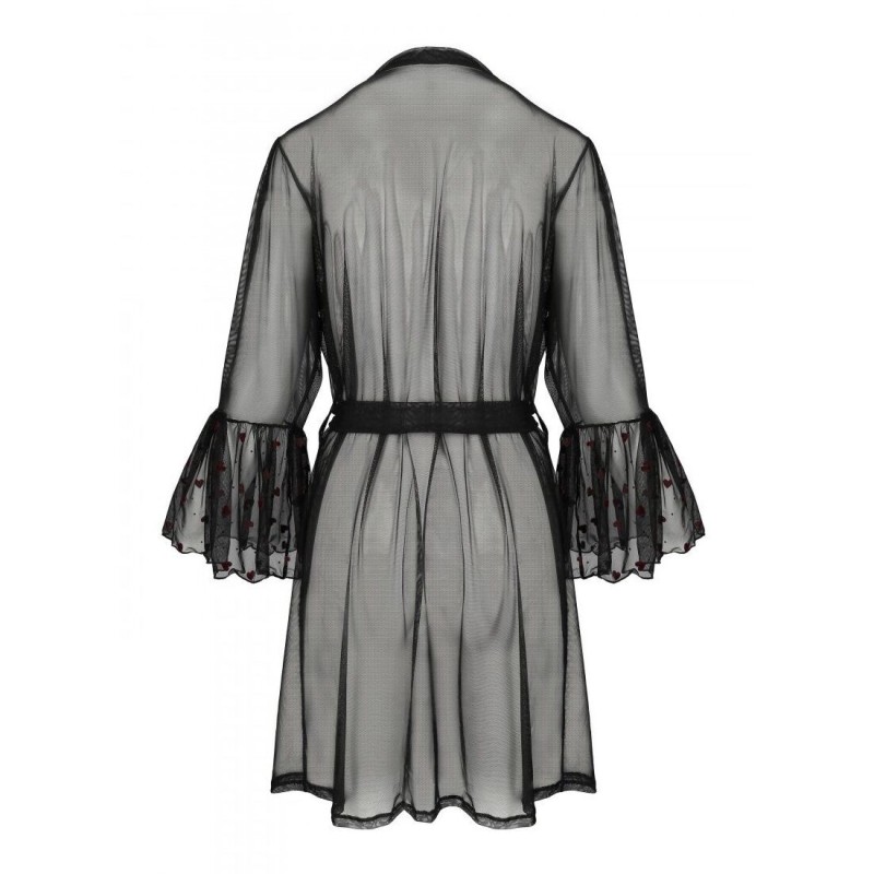Повітряний пеньюар Passion LOVELIA PEIGNOIR L/XL, black