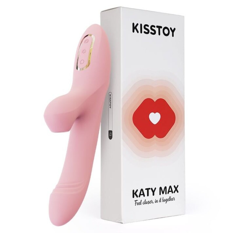 Вібратор-кролик з обертанням стовбура та вакуумною стимуляцією KISSTOY Katy Max