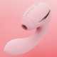 Вакуумний вібратор KISSTOY Tina Mini Pink, вагінально-кліторальний