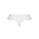 Трусики в горошок, з рюшами та шнурівкою Passion FATIN THONG XXL/XXXL, white