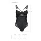 Боді з еко-шкіри та мережива Passion LOONA BODY S/M, black
