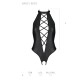 Боди из эко-кожи с имитацией шнуровки и открытым доступом Passion NANCY BODY L/XL, black