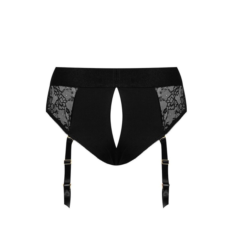 Мереживні труси для страпона з підв'язками для панчіх Strap-On-Me DIVA HARNESS - S